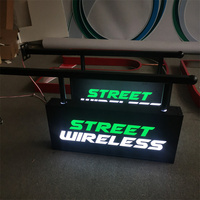 Boîtes lumineuses personnalisées en acrylique 3d Boîte d'éclairage extérieur pour devanture de magasin Panneau publicitaire rond étanche