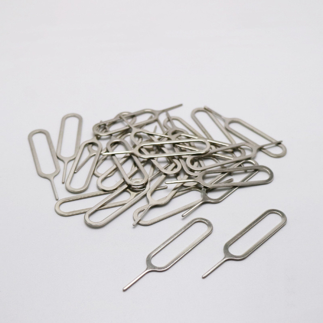 Custom Cheap Stainless Steel Sim Card Opener Removal Ejector Sim Card Pin Key for Phone