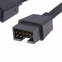 Cable de extensión USB de placa base de ordenador de 15cm, 9 pines, 1 hembra a 2 macho, Y Splitter, Cable de extensión de Audio HD para PC
