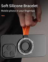Aimants double face Accessoires mobiles Vente en gros Boucle en silicone magnétique Support pour anneau de doigt pour téléphone portable Support de bureau