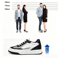 Chaussures Décontractées Homme en Cuir Véritable Doublées, Toutes Saisons, Rehaussantes de 8 cm, Vente en Gros Usine