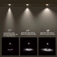 Spot LED moderne en aluminium réglable pour intérieur, anti-éblouissement, rectangulaire, encastré, COB, trois têtes, plafond