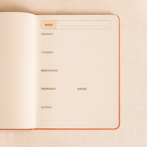 LABON Couverture rigide en lin orange pour l'auto-gestion de la concentration quotidienne, le blocage du temps et le suivi des habitudes, le TDAH Friendly <span class=keywords><strong>Journal</strong></span> Planner - Product Image 4