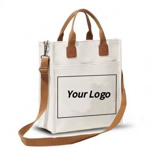 Customized Logo Eco-friendly Organic Cotton Canvas Tote <b>Bag</b> with Personalized Print Design for Promotional Business Gifts - Product Image 1