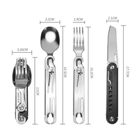 2026 Innovatives 3-in-1 Outdoor-Camping Besteck-Set: Abnehmbarer Löffel, Gabel und Messer, Multifunktionales Camping-Messer und Utensilien