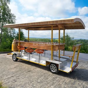 Vélo tandem 13 places à fourche en acier, vitesse unique, frein à disque, pédale standard, pour excursions touristiques, bar mobile, bière, crème glacée, nourriture - Product Image 5