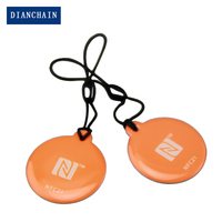 Benutzer definierte druckbare QR-Code und URL-codierte Epoxy NFC Pet ID Halsband Tag für Hund/Katze Tracking