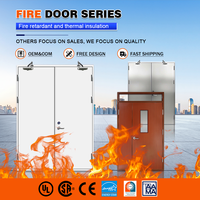 Puerta de Vidrio Cortafuegos con Marco Delgado de Estilo Moderno y Minimalista, Protección Contra Incendios para Uso Interior/Exterior, para Hoteles, Dormitorios, Hospitales y Salas de Estar