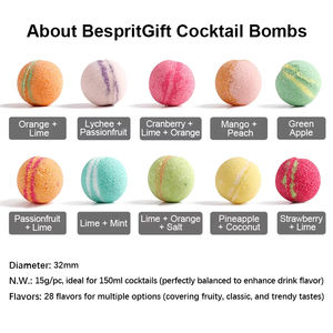BespritGift Source Factory Cocktail Bomb Drink Nuevo Coctel Con Bomba Comestibles Mocktail comestible Coffret cadeau pour Bar Party Gifting - Product Image 4