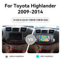 MOOKAKA-Autoradio sans fil avec écran tactile, 8 pouces, Android, DSP, GPS, pour Toyota Highlander 2009-2014