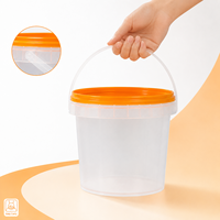 Contenitori per Gelato in Plastica Trasparente, Secchielli Rotondi per Congelatore, Vaschette in Plastica per Dessert Fatti in Casa e Uso in Cucina