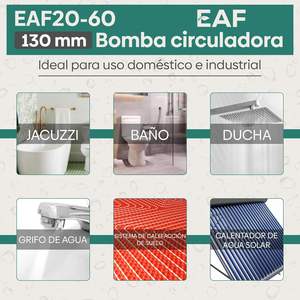 Pompe de circulation d'eau chaude EAF 3 vitesses Connexion ACS domestique <span class=keywords><strong>130</strong></span> <span class=keywords><strong>mm</strong></span> pour petites installations (modèle EAF20-60) - Product Image 3