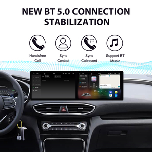 Écran interactif double 10,1 pouces Foforfor pour Hyundai Santa Fe 2019-2020 Android 15 <span class=keywords><strong>Carplay</strong></span> sans fil DSP GPS Autoradio Stéréo OEM - Product Image 4