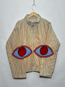 Veste pour femme brodée à la main motif œil, manches longues, col mandarin, style printemps, en polyester tissé, vente en gros - Product Image 4