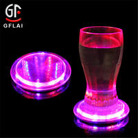 Sous-verre LED lumineux clignotant étanche pour bar et bureau, design Tunnel Infini, pour porte-gobelet