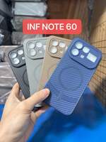 Vente en gros d'étuis de téléphone portable en TPU texturé en fibre de carbone antichoc pour Infinix Hot 70 60 50 40 Note 60 Pro