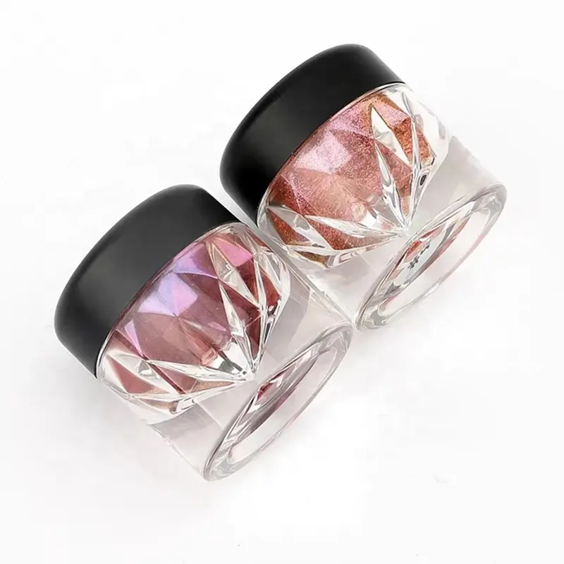 Kunststoff ABS Diamond leeres Kosmetik glas mit Innen filter Lidschatten etui für Make-up