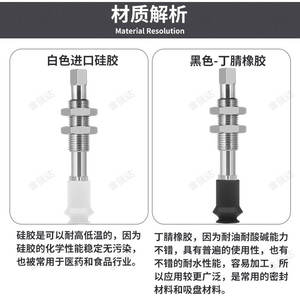 Ventouse robotique pneumatique avec buse accordéon antistatique en acier inoxydable ZPT68101316BNJ10-B5-A, état neuf - Product Image 4