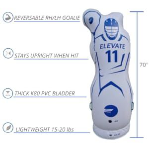 MAKE WAVES ELI-E018 Mannequin de gardien de but gonflable en PVC, cible d'entraînement portable 70"H pour l'entraînement au lacrosse - Product Image 6