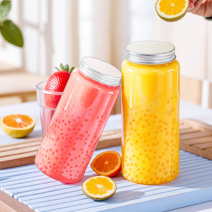 Hot bán 500ml bán buôn nhựa chai nước giải khát 16oz lon nhựa với nắp nhôm nước trái cây bao bì - Product Image 3