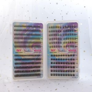 Pestañas Postizas <span class=keywords><strong>en</strong></span> Racimo Hechas a <span class=keywords><strong>Mano</strong></span>, Extensiones de Pestañas <span class=keywords><strong>en</strong></span> Segmentos Individuales, Cabello Sintético de 0.07mm de Grosor, Pestañas <span class=keywords><strong>en</strong></span> Racimo Individuales - Product Image 2