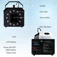 Machine à neige manuelle sans fil à télécommande DMX 1500W pour la fête de Noël et les décorations d'Halloween