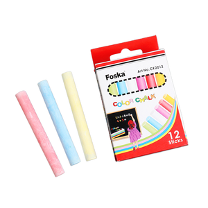 Foska 12 Pcs High Quality Kids School Blackboard Dustless Colorful <strong>Chalk</strong> - Product Image 1