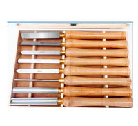 Outils de tournage sur bois 8 pièces de haute qualité Ensemble de ciseaux à bois en forme de V