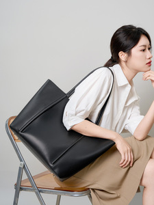 Sac à main en cuir véritable pour femme, motif crocodile, grande capacité, en cuir de vachette première couche, sac à bandoulière - Product Image 3