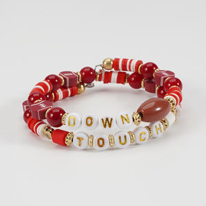 Fashion Beaded <b>Bracelets</b> Game Day Football Theme Elastic Stretchy Charm <b>Bracelet</b> <b>Set</b> For Women Sports Jewelry Gift 2024 - Product Image 6