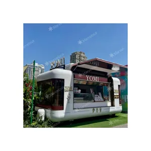 Camión de comida rápida para equipo de horneado Carro de helado de ala móvil Carro de remolque de comida callejera personalizado con estándar de EE. UU.