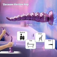 Vibromasseur vibrant en forme de pieuvre avec ventouse, monstre vibrant énorme et épais pour stimulation du point G féminin, plug anal, jouet sexuel pour adulte