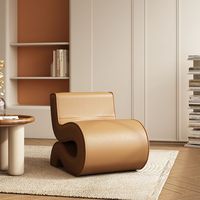Fauteuil de négociation design tendance, irrégulier, de luxe léger, minimaliste, rembourré, pour bureau et réception