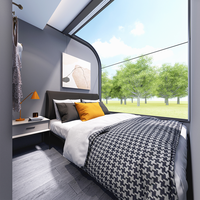 Capsule de chambre portable ciel étoilé, maison modulaire préfabriquée