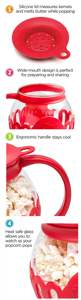 Venta al por mayor: Molde de silicona de vidrio para palomitas de maíz para microondas Syh344 con logo personalizado, para aperitivos saludables sin necesidad de aceite. - Product Image 4