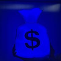 Letrero LED de Mano con Símbolo de Dólar, Accesorio Luminoso para Discotecas, Bares, Fiestas, Servicio VIP, Decoración