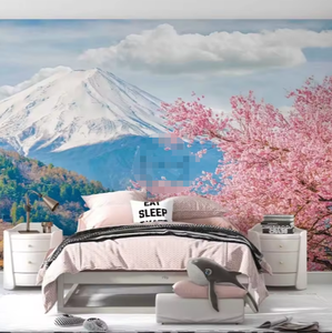 Japan Mount <span class=keywords><strong>Fuji</strong></span> Sakura View 3D Peel and Stick Wallpaper para <span class=keywords><strong>restaurante</strong></span> - Product Image 1