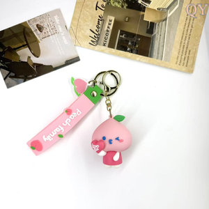 QY personnalisé 3D PVC caoutchouc porte-clés personnage de dessin animé poupée pendentif doux porte-clés Offset imprimé cadeau - Product Image 3