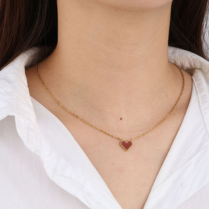 Collares con colgante de corazón de acero inoxidable romántico, regalo de joyería para el Día de San Valentín, aniversario, cumpleaños - Product Image 4