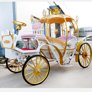 Chariot électrique de luxe et élégant en forme de citrouille pour fêtes d'enfants, mariages, transport spécial et décoration - Product Image 5