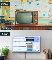 Calendario Digital Táctil OEM/ODM de 21.5/32 Pulgadas, Planificador de Pared, Pizarra Inteligente, Calculadora, Reloj con Calendario para Uso en el Metro