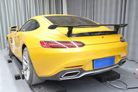 Aileron arrière double niveau en fibre de carbone pour Mercedes-Benz AMG GT, voiture de sport deux portes