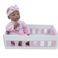 Muñecas de bebé Reborn hechas a mano de 12 pulgadas, juguete de bebé realista, chica negra bonita, vinilo, regalo para recién nacido