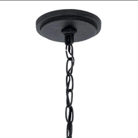 XZ American Retro Chandelier Sala de estar Dormitorio Loft Cuentas de madera Luz colgante Vintage Cocina Colgantes Luz