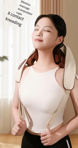 2025 Venta caliente uso doméstico equipo de belleza Shiatsu calefacción cuello hombro masajeador 8D manipulador de tres cabezas amasado eléctrico - Product Image 5