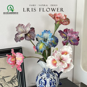 Fleurs artificielles 3D <span class=keywords><strong>Iris</strong></span> longue tige bouquets <span class=keywords><strong>de</strong></span> touche réelle pour vase mariage fête <span class=keywords><strong>jardin</strong></span> maison arrangements floraux saison décor - Product Image 5