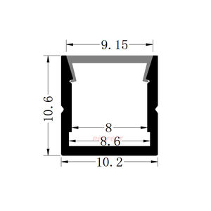 Perfil de Aluminio PERFECT ZL-1010 Serie 6000 6063-T5 Cuadrado Sin Aleación para Decoraciones con Servicios de Doblado y Corte CNC - Product Image 2