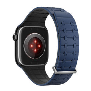 สายนาฬิกาซิลิโคนขายส่งสำหรับ Apple Watch S 10 11 46 มม. Ultra 49 มม. SE 44 มม. สายรัดข้อมือแบบแม่เหล็กสองสีสำหรับเล่นกีฬา - Product Image 3