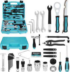 Kit de Reparación de Bicicletas de 40 Piezas OEM, Operado a Mano, con Estuche Rígido y Herramientas Metálicas para Mantenimiento de Cadenas y Neumáticos de Bicicletas de Montaña/Carretera - Product Image 1
