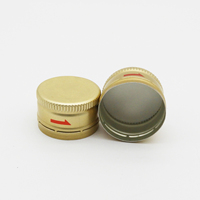 Bouchon à vis en aluminium avec logo gaufré 31.5*24mm pour bouteille de miel Bouchon en aluminium couleur or avec revêtement en PE